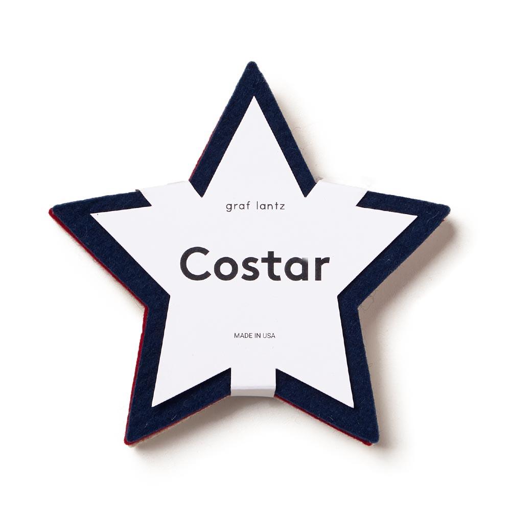 Wool Felt Star Coasters, Set of 4