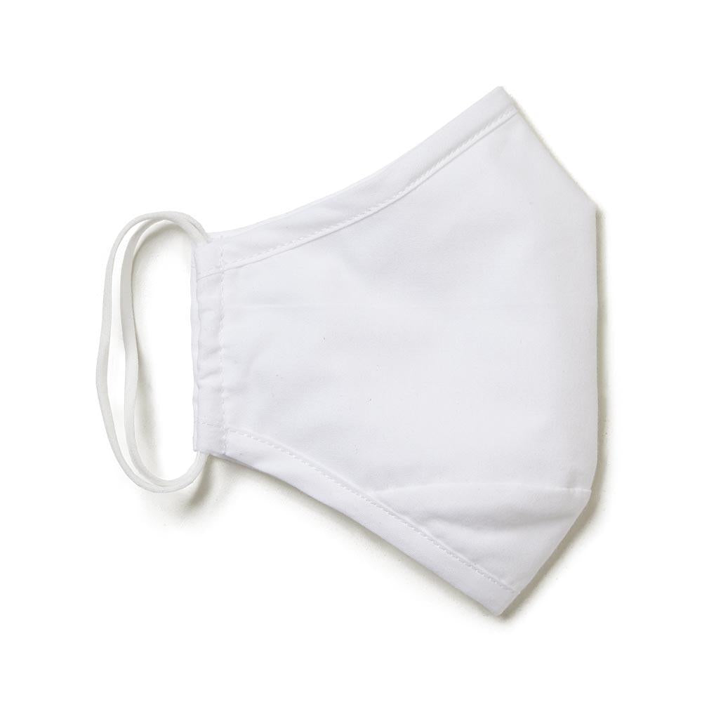 3 Layer Cotton Face Mask - White