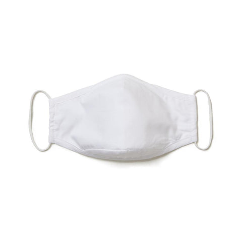 3 Layer Cotton Face Mask - White