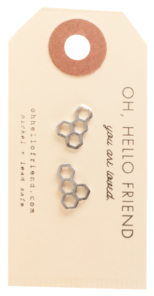 Honeycomb Earring Studs