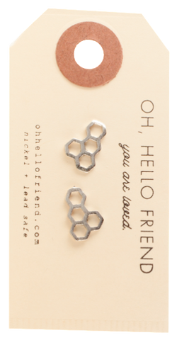 Honeycomb Earring Studs