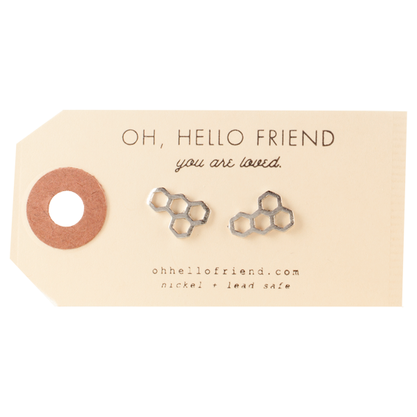 Honeycomb Earring Studs