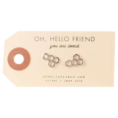 Honeycomb Earring Studs