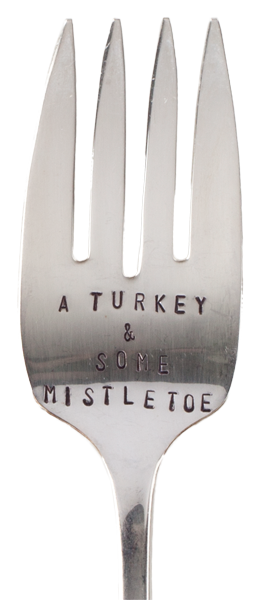 Handstamped Serving Fork