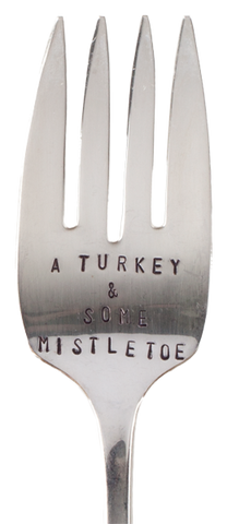 Handstamped Serving Fork