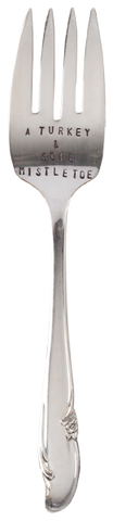 Handstamped Serving Fork