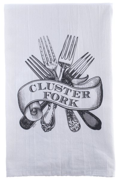 Cluster Fork Tea Towel
