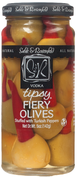 Vodka Tipsy Fiery Olives