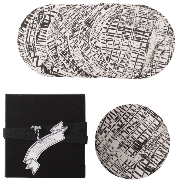Block Printed Beverage Coasters