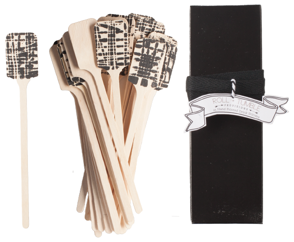 Block Printed Beverage Stirrers
