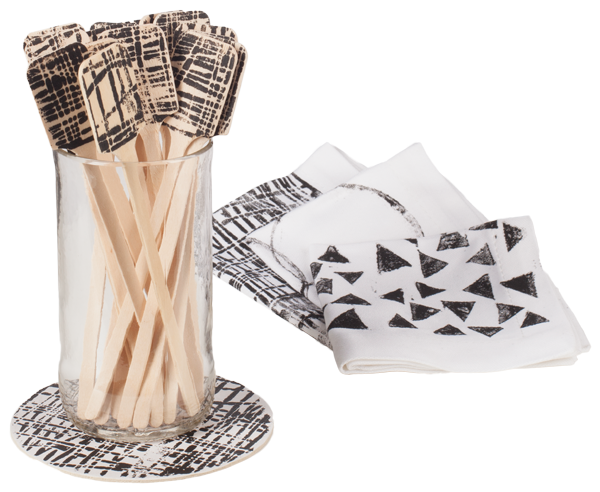 Block Printed Beverage Stirrers
