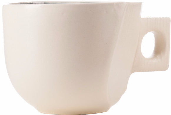 Porcelain Faceted Coffee Mug