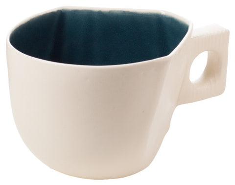 Porcelain Faceted Coffee Mug