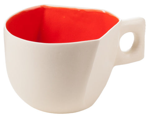 Porcelain Faceted Coffee Mug
