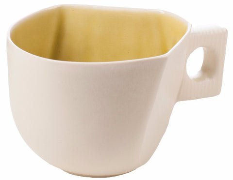 Porcelain Faceted Coffee Mug