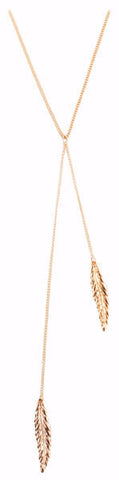Feather Lariat Necklace