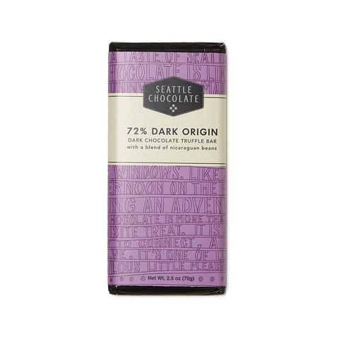 Seattle Chocolate 72% Dark Origin Truffle Bar