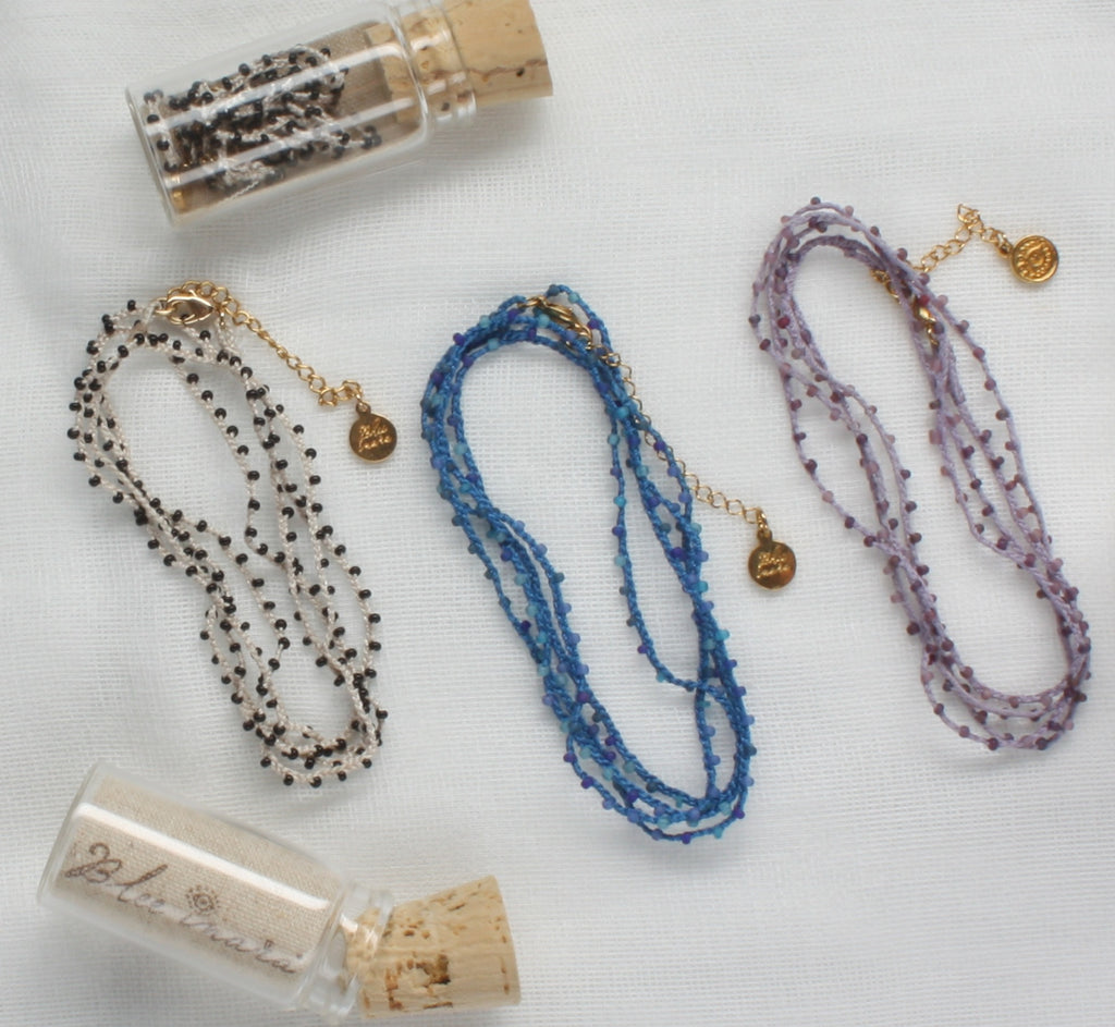 Braided Thread & Beaded Bracelet