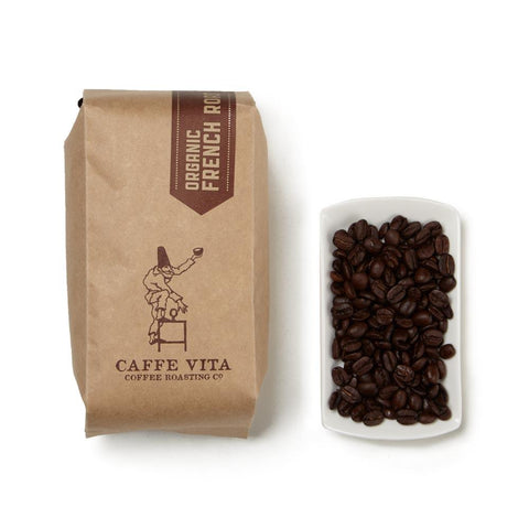 Caffe Vita Organic French Roast Whole Bean Coffee, 12 oz