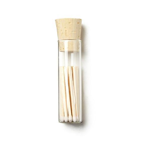 Vial of white mini matches