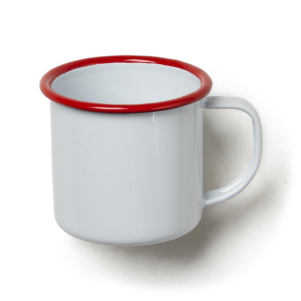 Red Rim Enamelware Small Mug