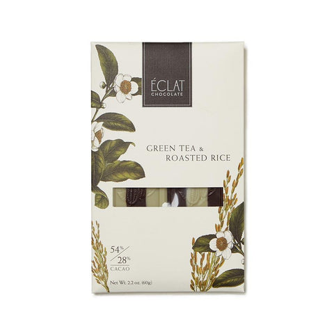 Éclat Green Tea & Roasted Rice Chocolate Parallel Bar, 2.2 oz