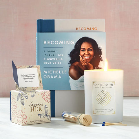 Finding Your Voice Journal and Candle gift set
