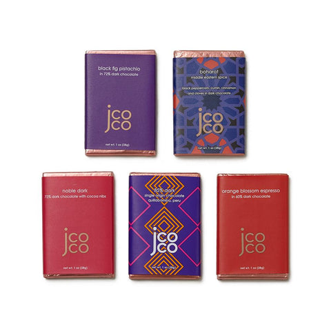 Dark Chocolate Mini Bar Assortment - 5 pc