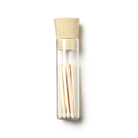 Vial of white tipped matches