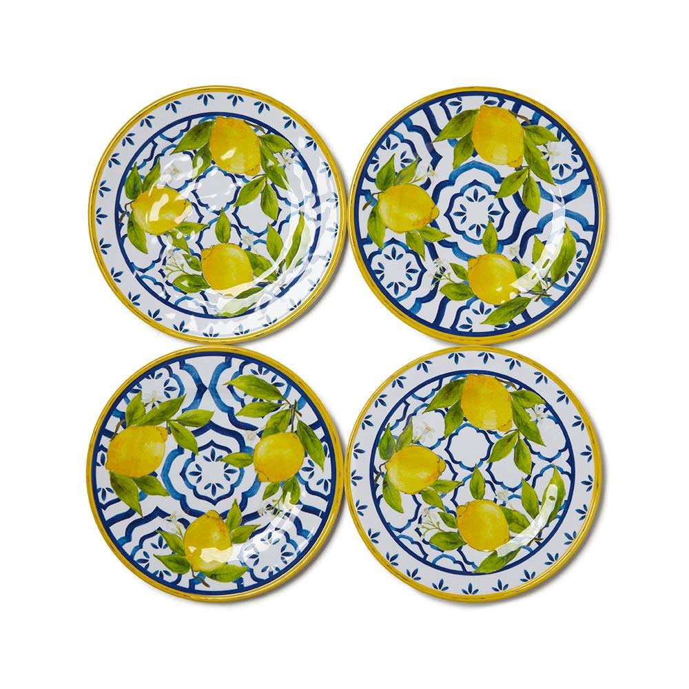 Lemon Appetizer Plates, Set of 4