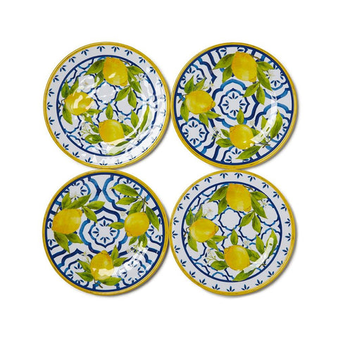 Lemon Appetizer Plates, Set of 4