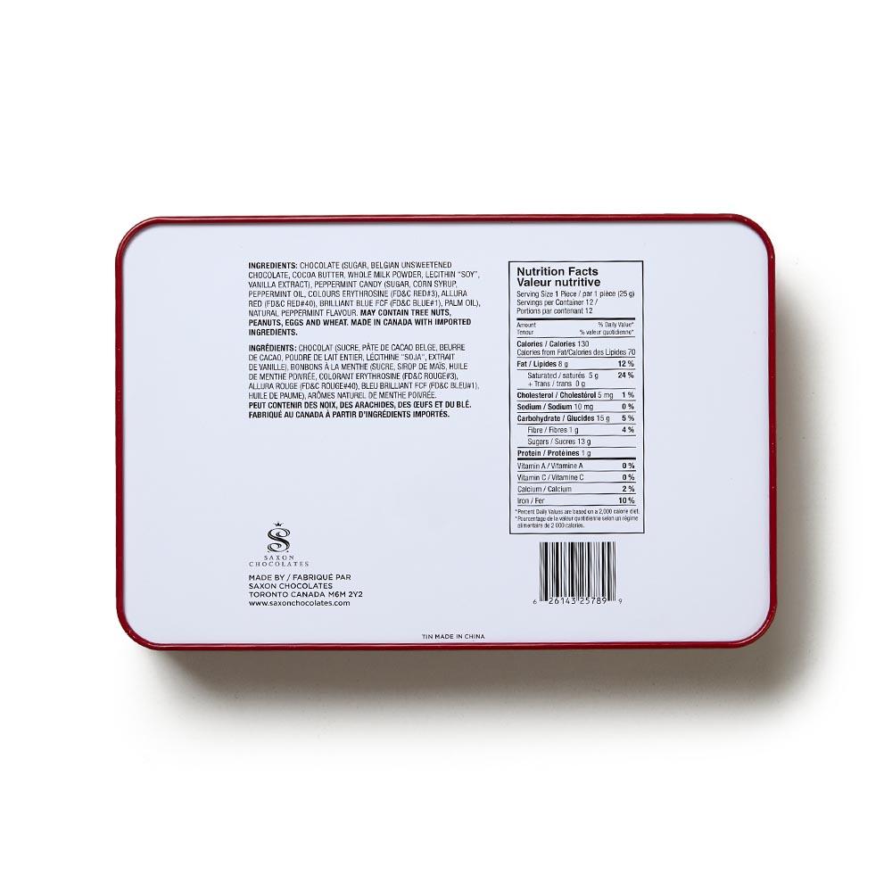 Peppermint Bark Snowflake Tin