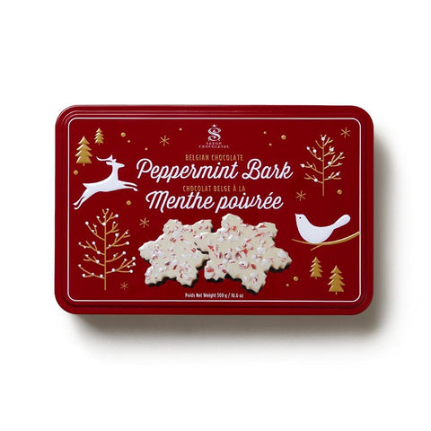 Peppermint Bark Snowflake Tin