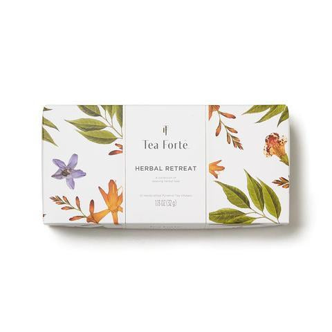 Tea Forté Herbal Retreat Tea Collection Box, 1.13 oz gift box, 10 caffeine-free tea infusers