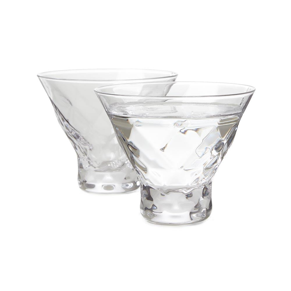 Gem Crystal Martini Glasses, Set of 2